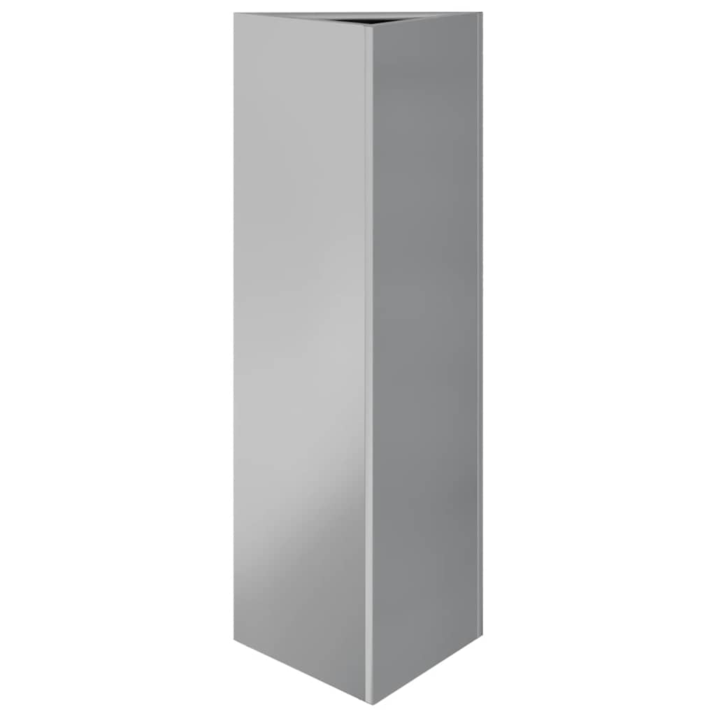 Fioriere 2 pz Triangolari 30x26x75 cm in Acciaio Zincato