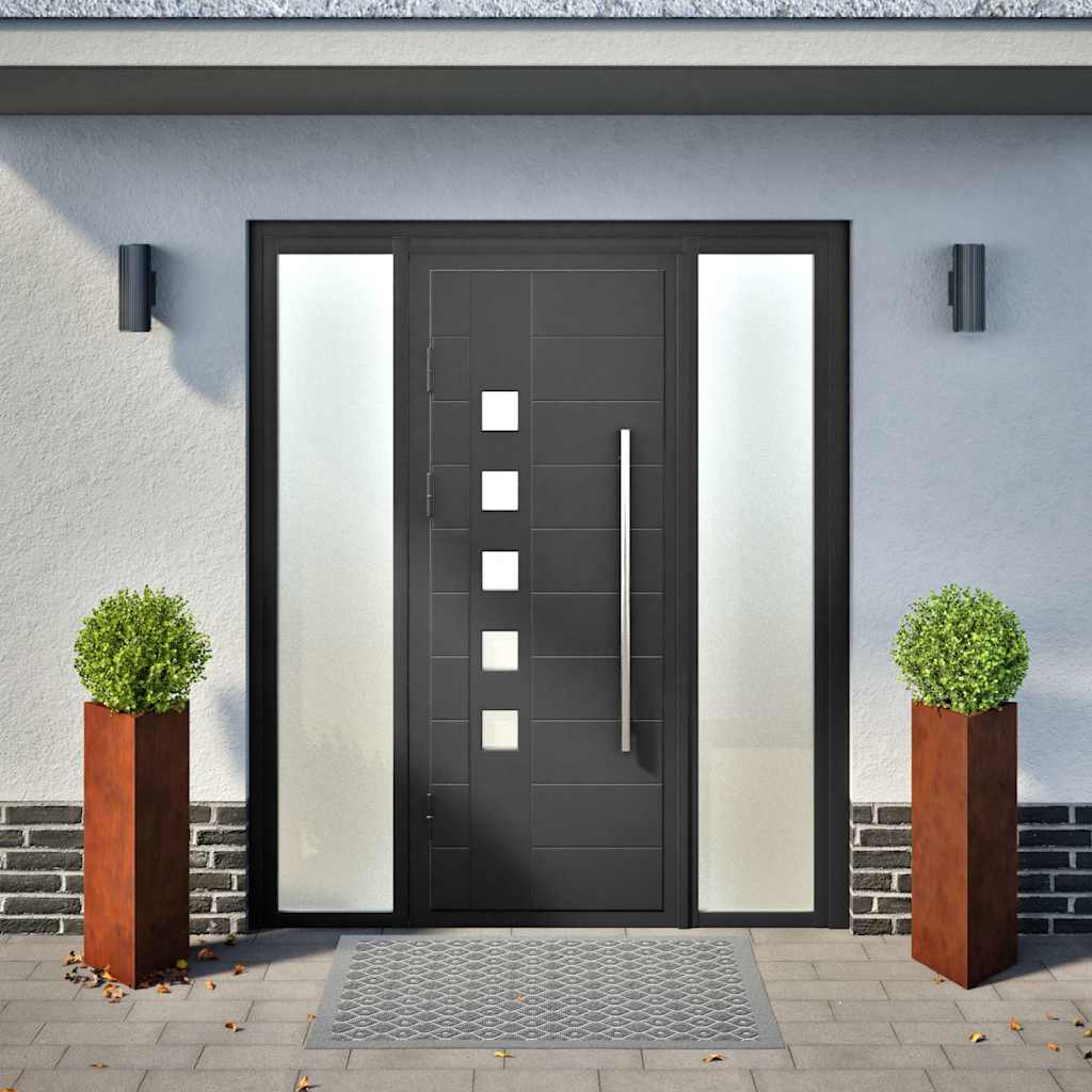 Fioriere da Giardino 2 pz Triangolari 30x26x75cm Acciaio Corten