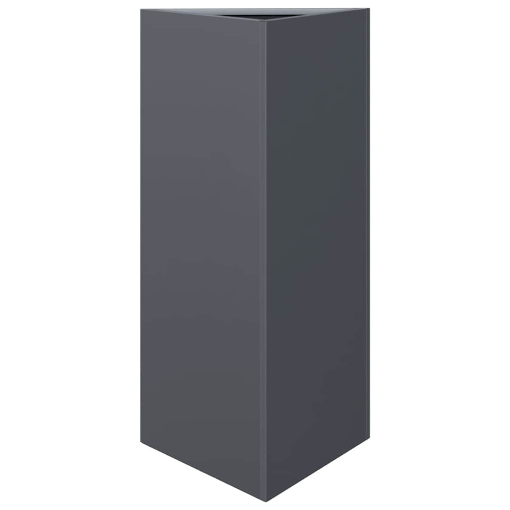 Fioriera Antracite Triangolare 40x34,5x75 cm in Acciaio
