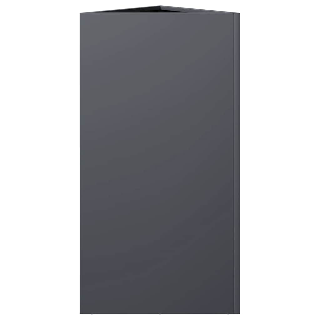Fioriera Antracite Triangolare 40x34,5x75 cm in Acciaio