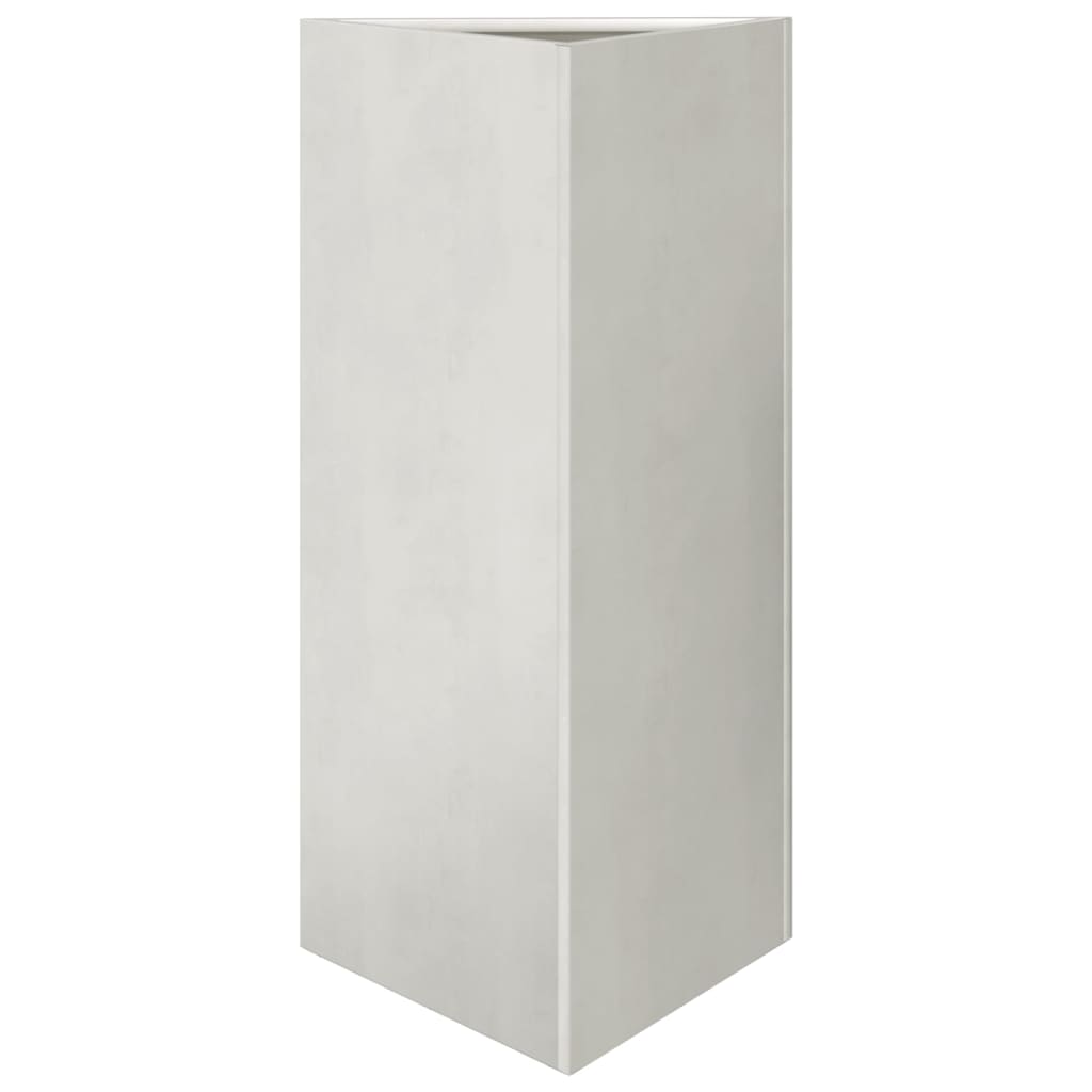 Fioriera da Giardino Triangolare 40x34,5x75 cm in Acciaio Inox