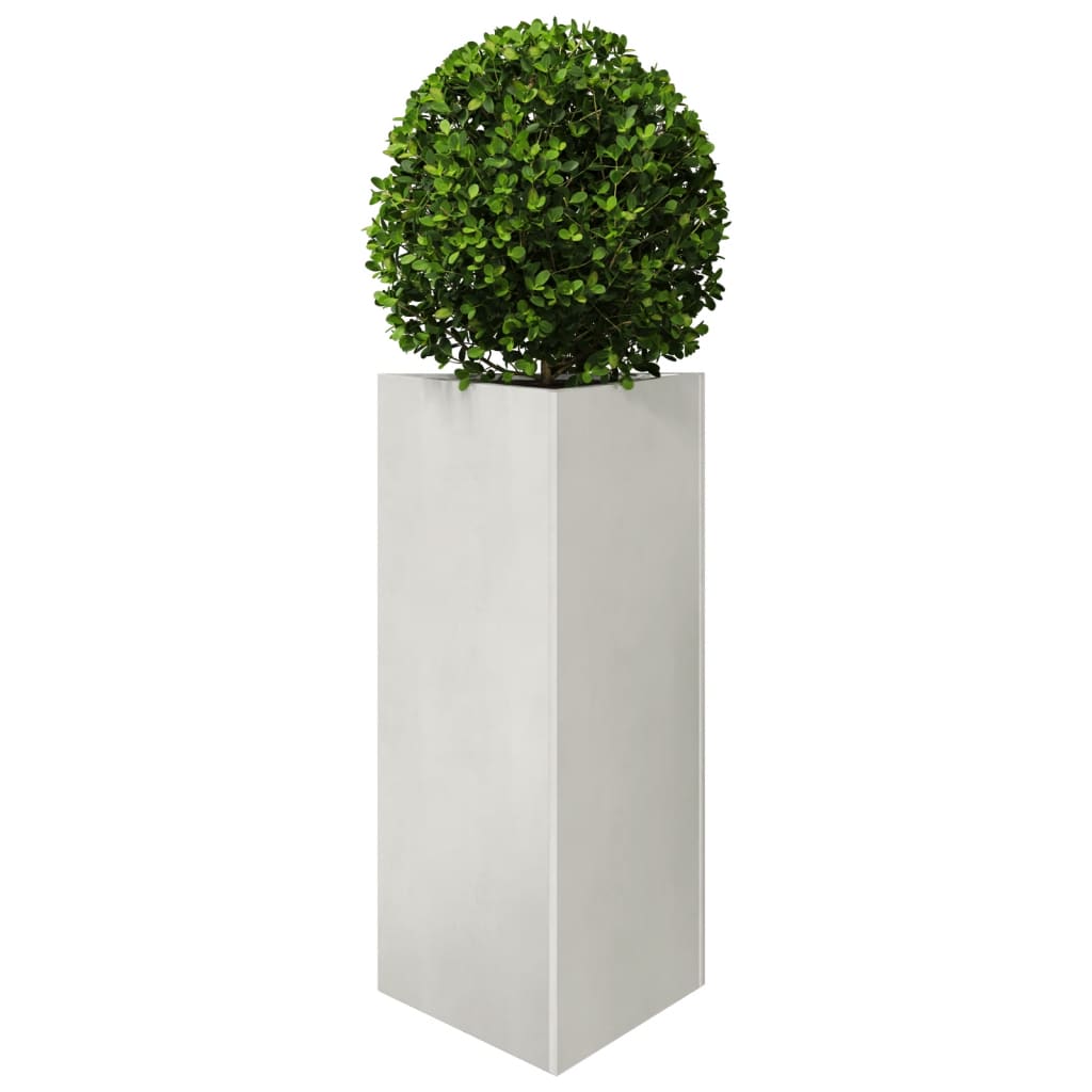 Fioriera da Giardino Triangolare 40x34,5x75 cm in Acciaio Inox