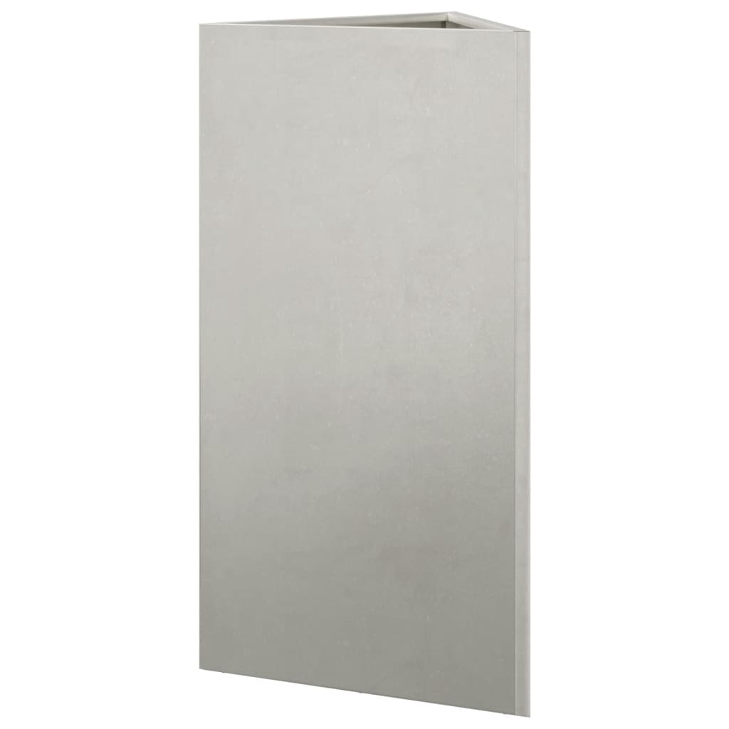Fioriera da Giardino Triangolare 40x34,5x75 cm in Acciaio Inox