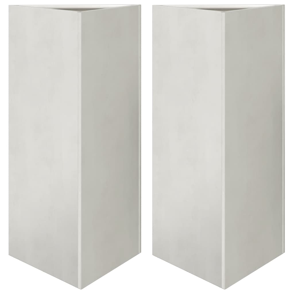 Fioriere da Giardino 2 pz Triangolari 40x34,5x75 cm Acciaio Inox