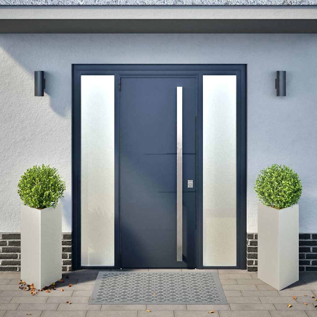 Fioriere da Giardino 2 pz Triangolari 40x34,5x75 cm Acciaio Inox