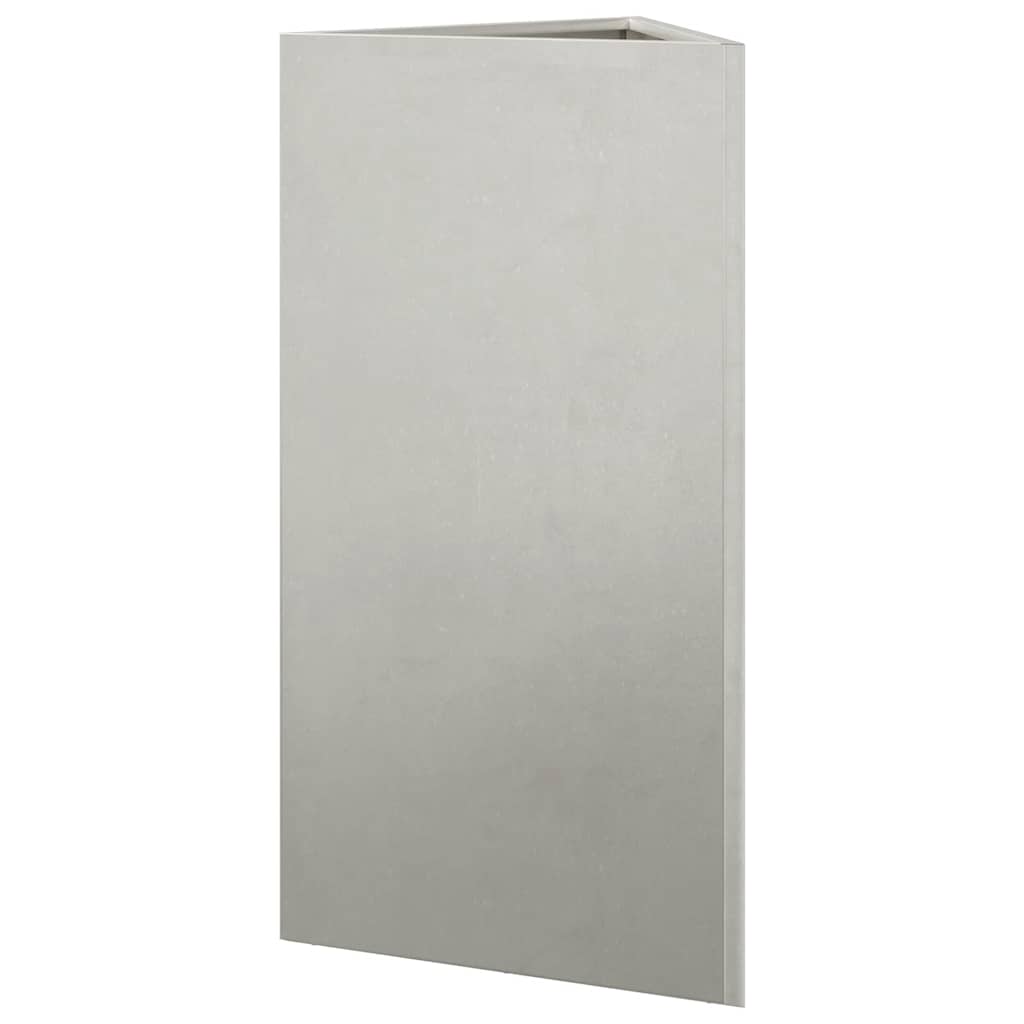 Fioriere da Giardino 2 pz Triangolari 40x34,5x75 cm Acciaio Inox