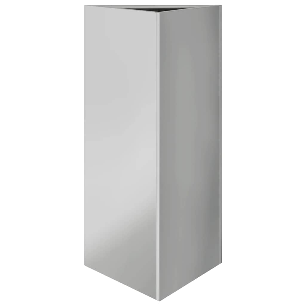 Fioriera da Giardino Triangolare 40x34,5x75 cm Acciaio Zincato