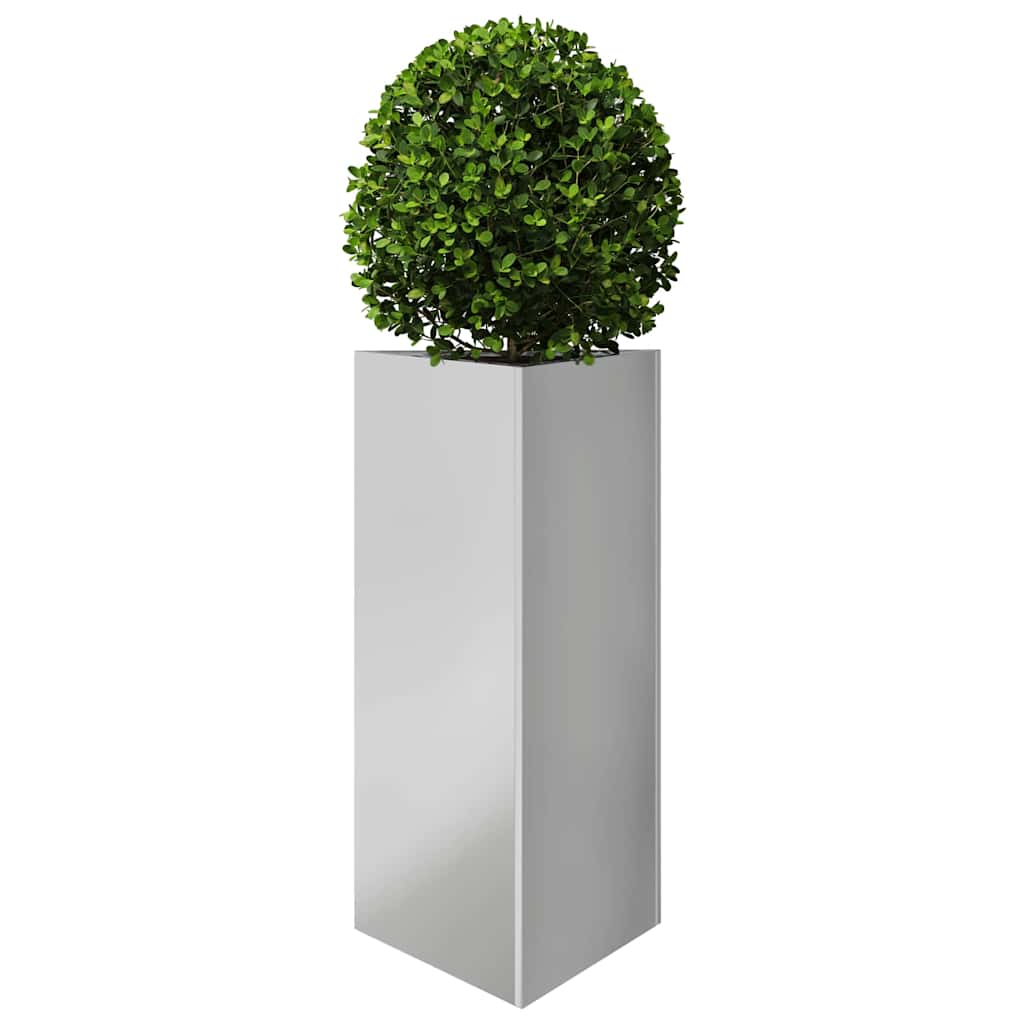 Fioriera da Giardino Triangolare 40x34,5x75 cm Acciaio Zincato
