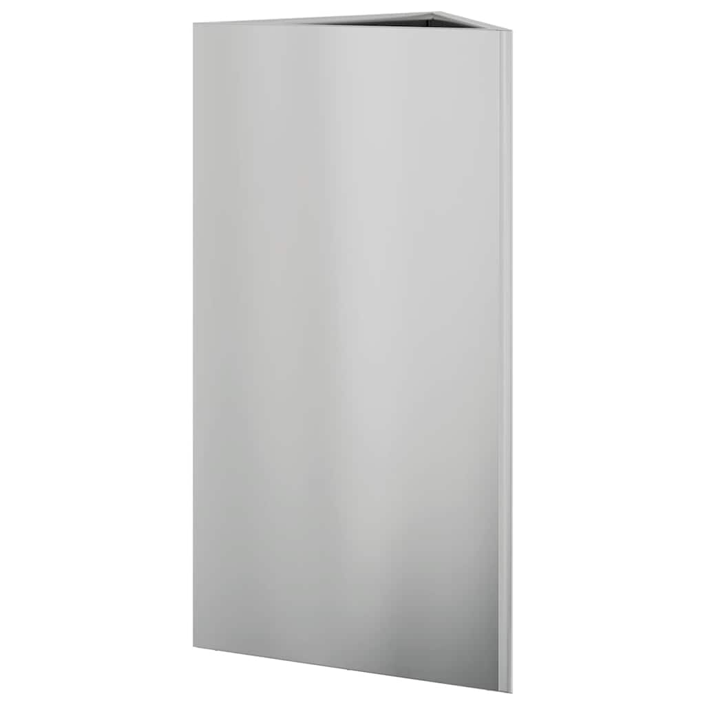 Fioriera da Giardino Triangolare 40x34,5x75 cm Acciaio Zincato