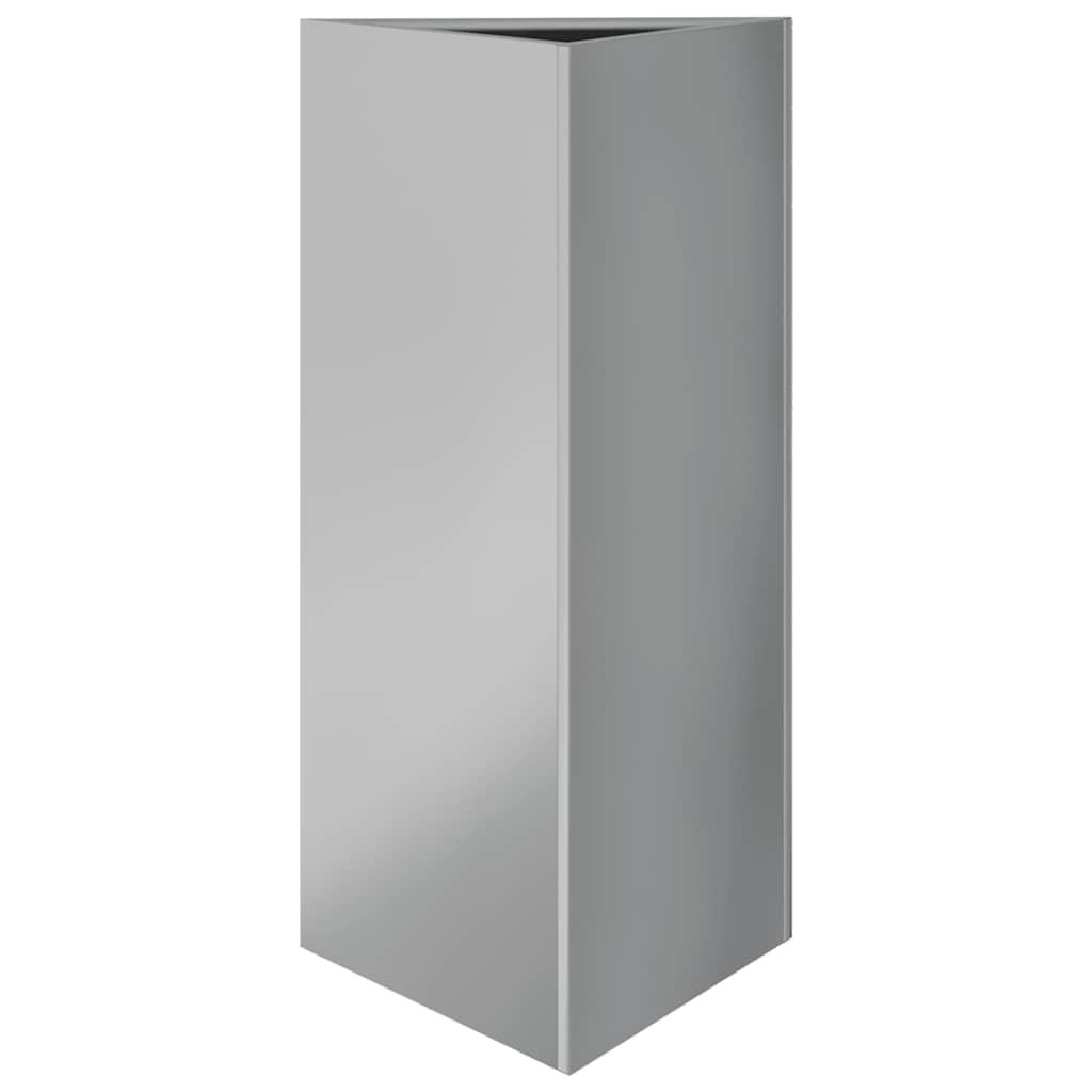 Fioriere 2 pz Triangolari 40x34,5x75 cm in Acciaio Zincato