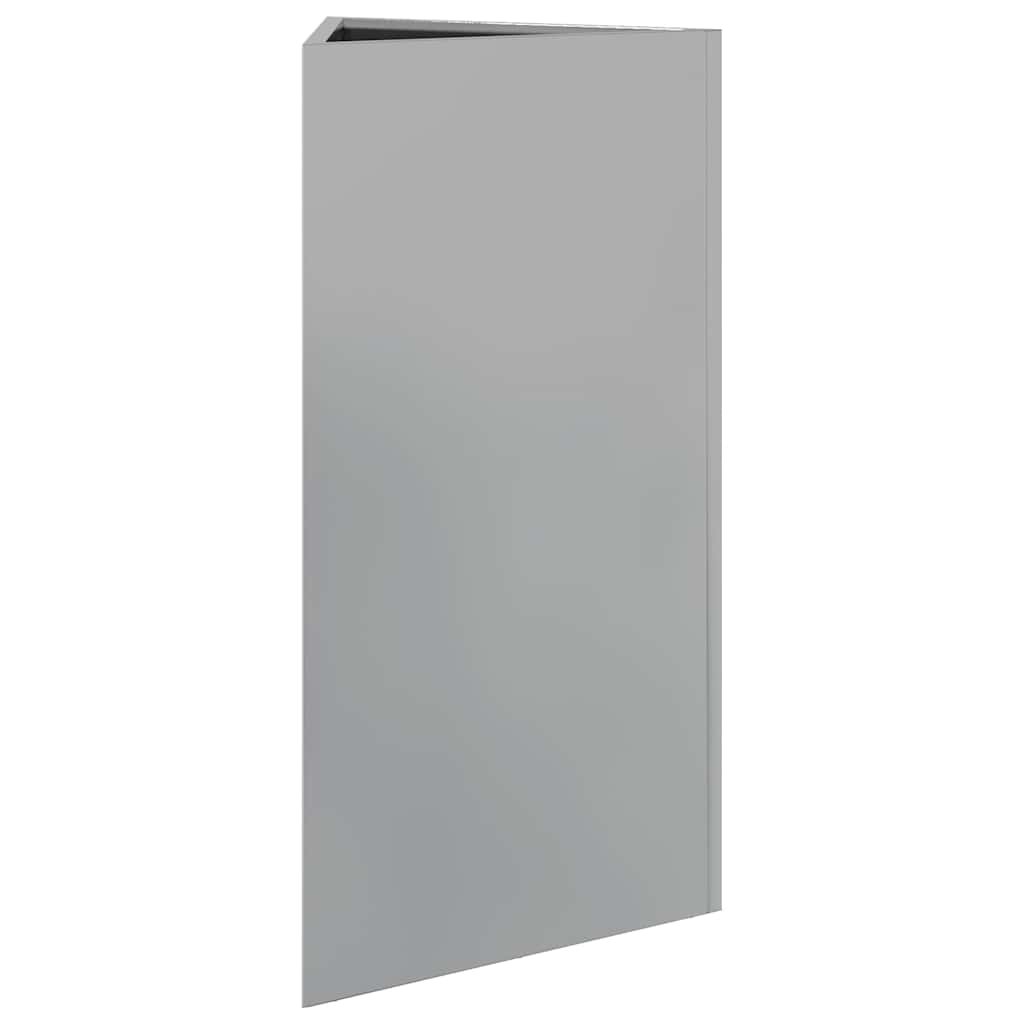 Fioriere 2 pz Triangolari 40x34,5x75 cm in Acciaio Zincato