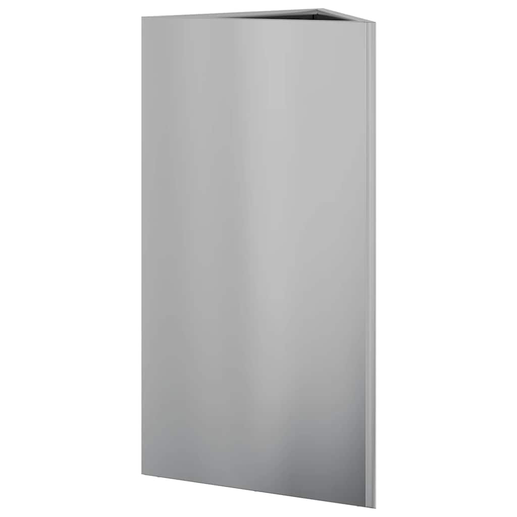 Fioriere 2 pz Triangolari 40x34,5x75 cm in Acciaio Zincato