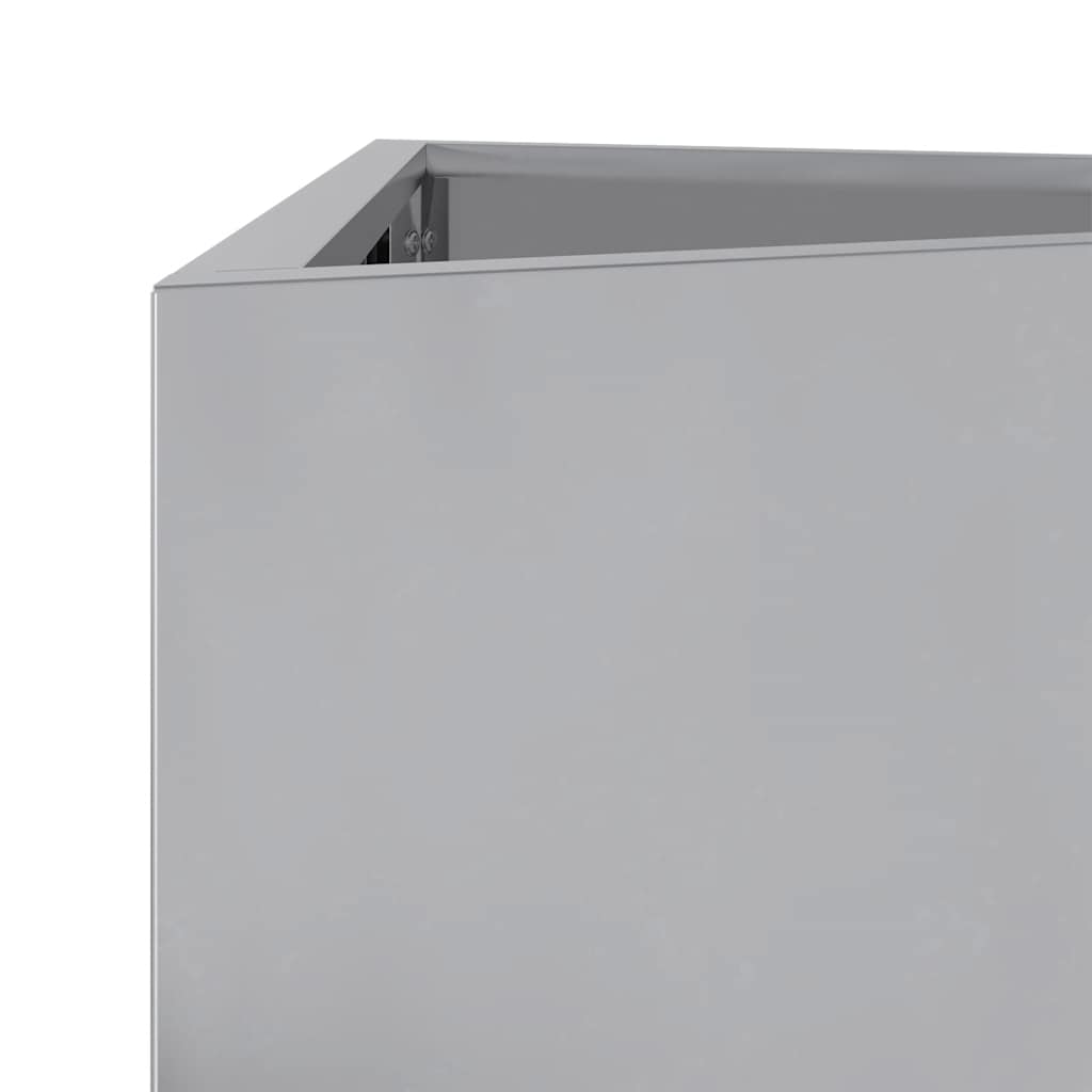 Fioriere 2 pz Triangolari 40x34,5x75 cm in Acciaio Zincato