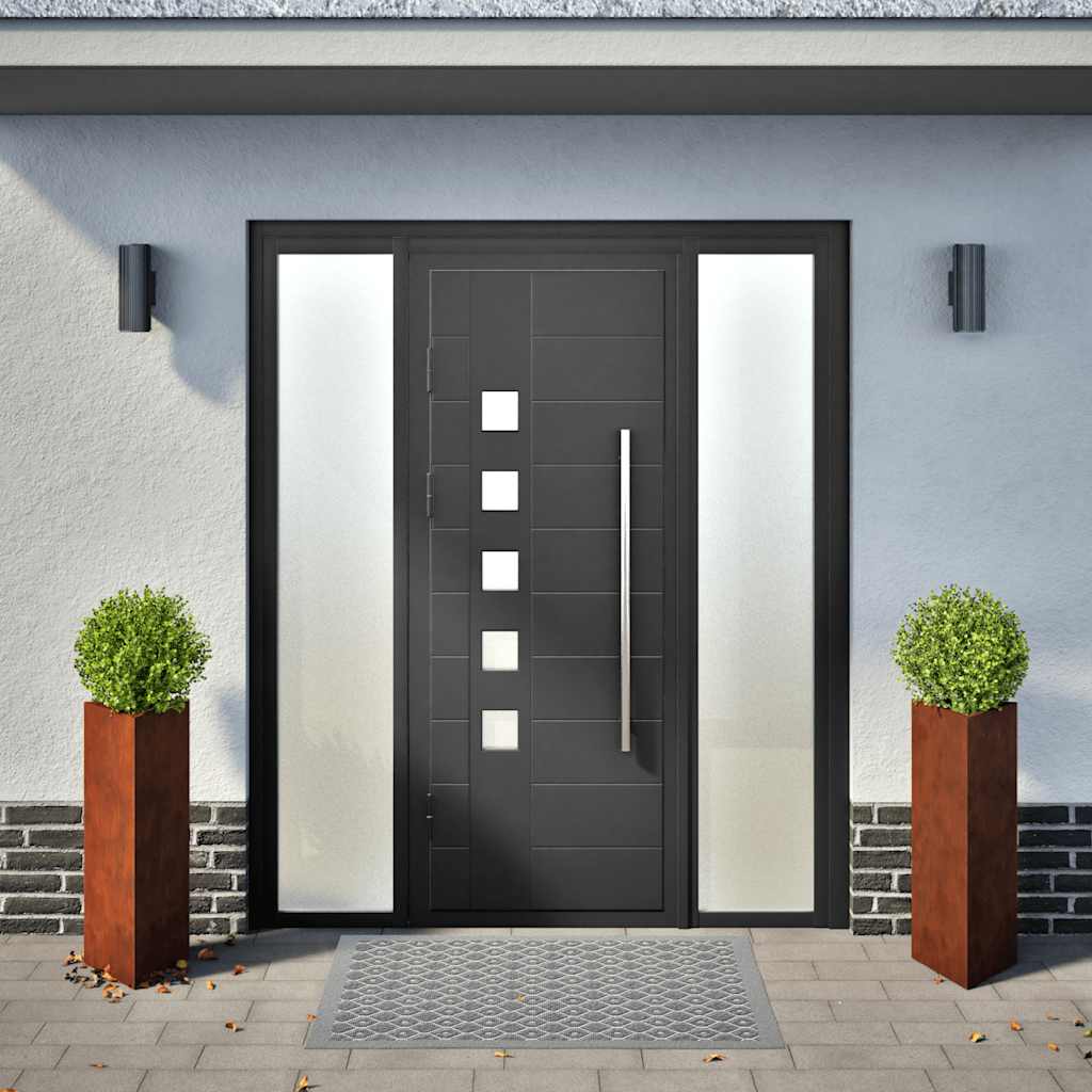 Fioriere da Giardino 2 pz Triangolari 40x34,5x75cm Acciaio Corten