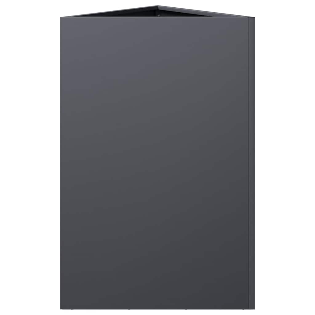 Fioriere 2 pz Antracite Triangolari 50x43x75 cm in Acciaio