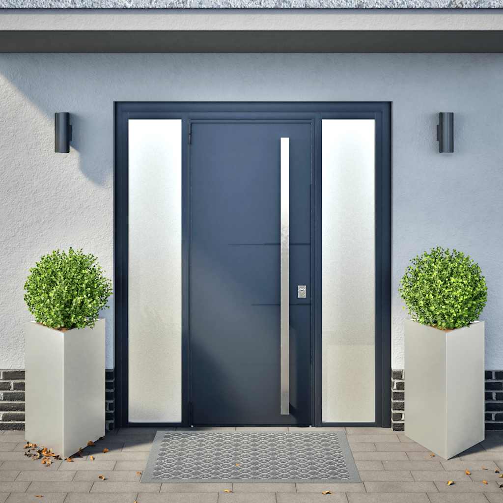 Fioriere da Giardino 2 pz Triangolari 50x43x75 cm Acciaio Inox