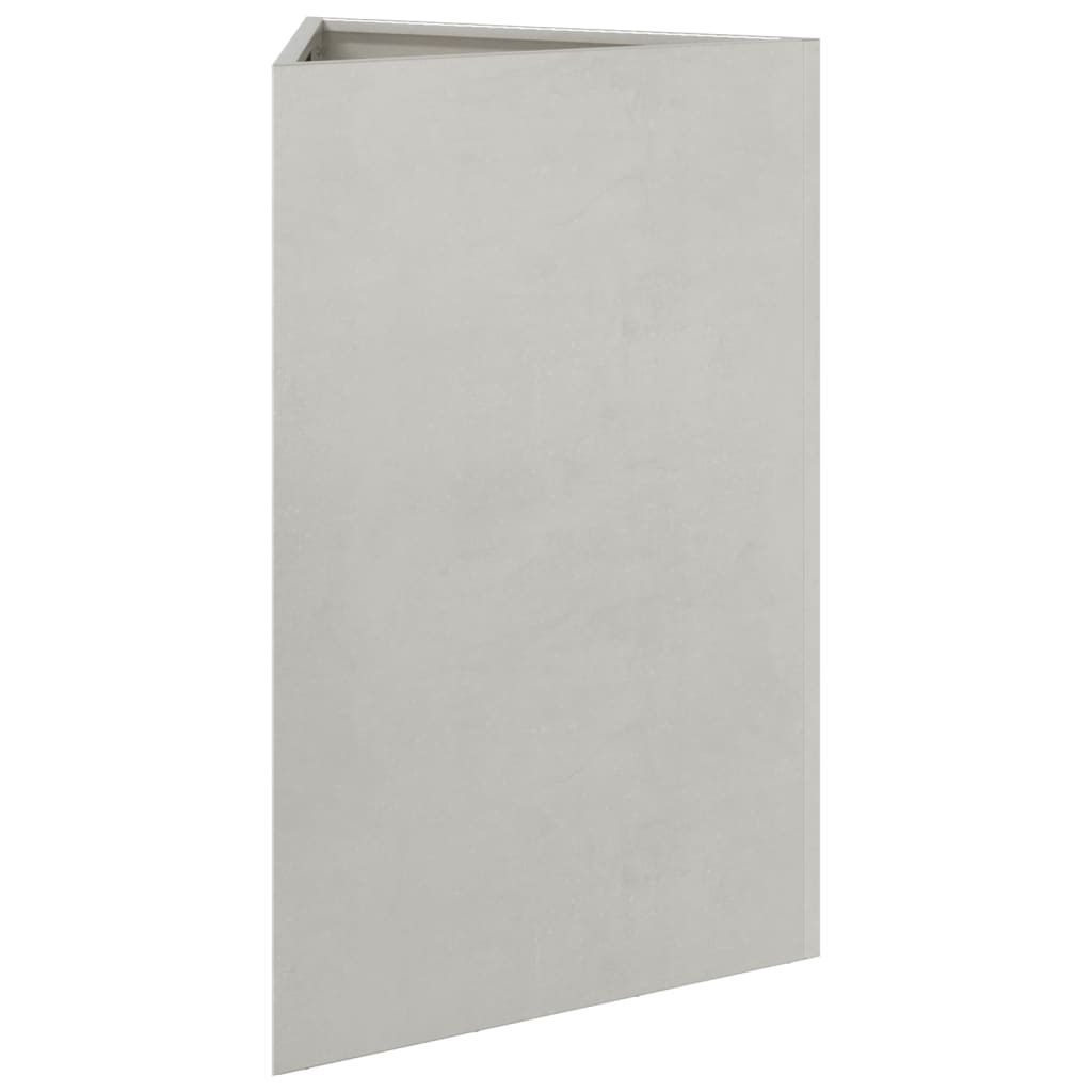 Fioriere da Giardino 2 pz Triangolari 50x43x75 cm Acciaio Inox