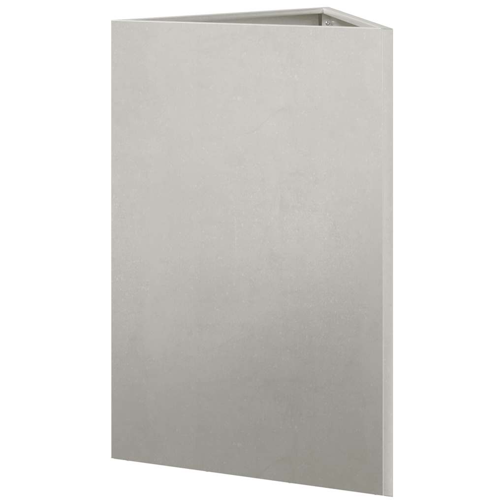 Fioriere da Giardino 2 pz Triangolari 50x43x75 cm Acciaio Inox