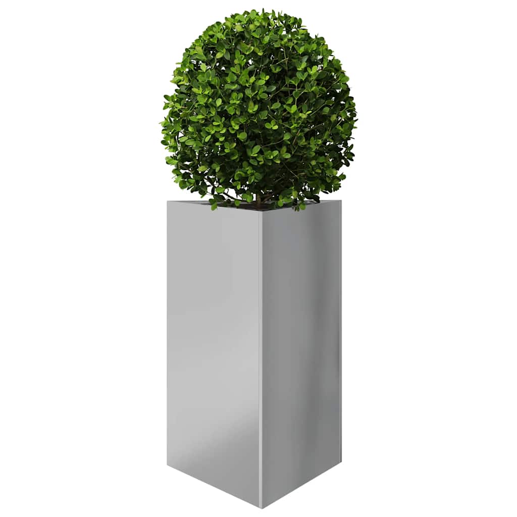 Fioriera da Giardino Triangolare 50x43x75 cm Acciaio Zincato