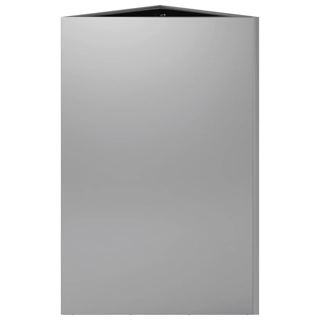 Fioriera da Giardino Triangolare 50x43x75 cm Acciaio Zincato