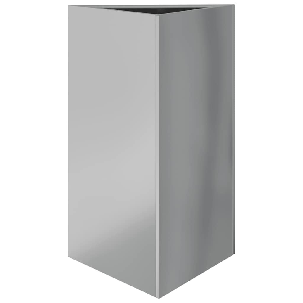 Fioriere 2 pz Triangolari 50x43x75 cm in Acciaio Zincato