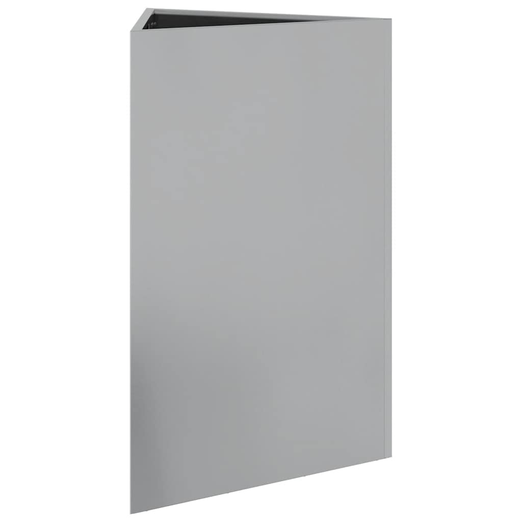 Fioriere 2 pz Triangolari 50x43x75 cm in Acciaio Zincato