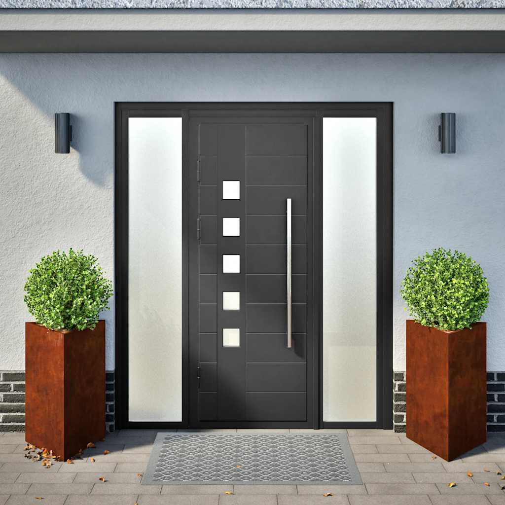 Fioriere da Giardino 2 pz Triangolari 50x43x75cm Acciaio Corten