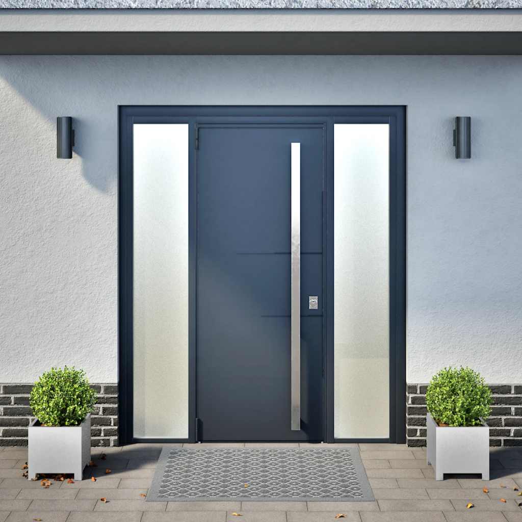 Fioriere da Giardino 2 pz 30x30x30 Grigie in Acciaio Zincato