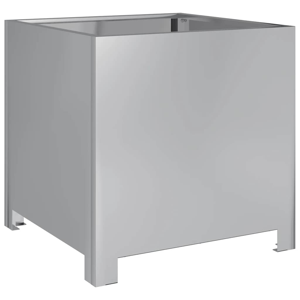 Fioriere da Giardino 2 pz 40x40x40 cm in Acciaio Zincato