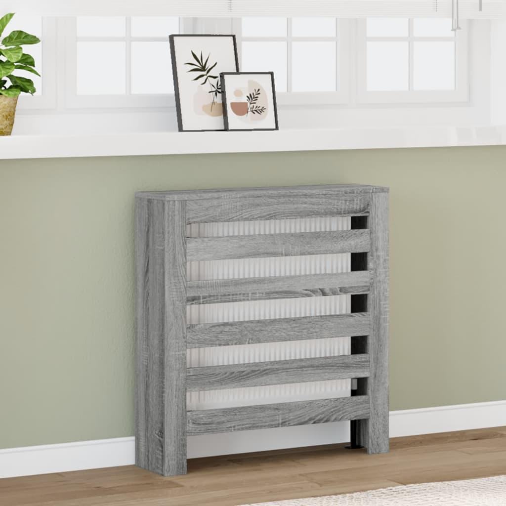 Copertura per radiatori Sonoma grigio 78 x 20 x 82 cm