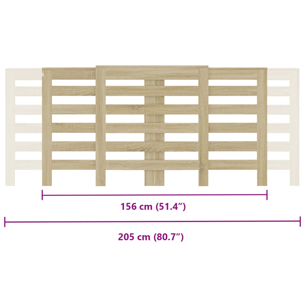 Copertura per radiatori Rovere Sonoma 205 x 21,5 x 83,5 cm