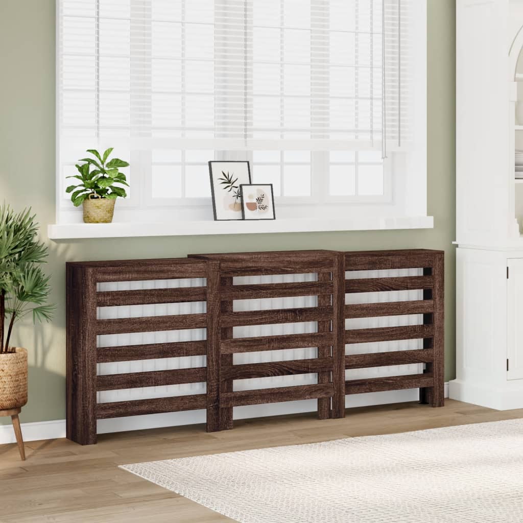 Copertura per radiatori Rovere Marrone 205 x 21,5 x 83,5 cm