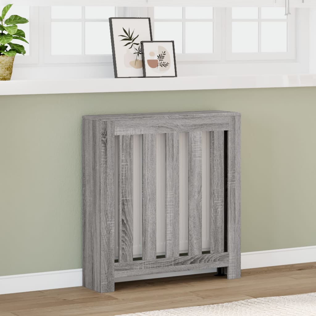 Copertura per radiatori Sonoma grigio 78 x 20 x 82 cm