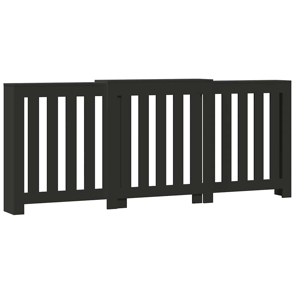 Copertura per radiatori Nero 205 x 21,5 x 83,5 cm
