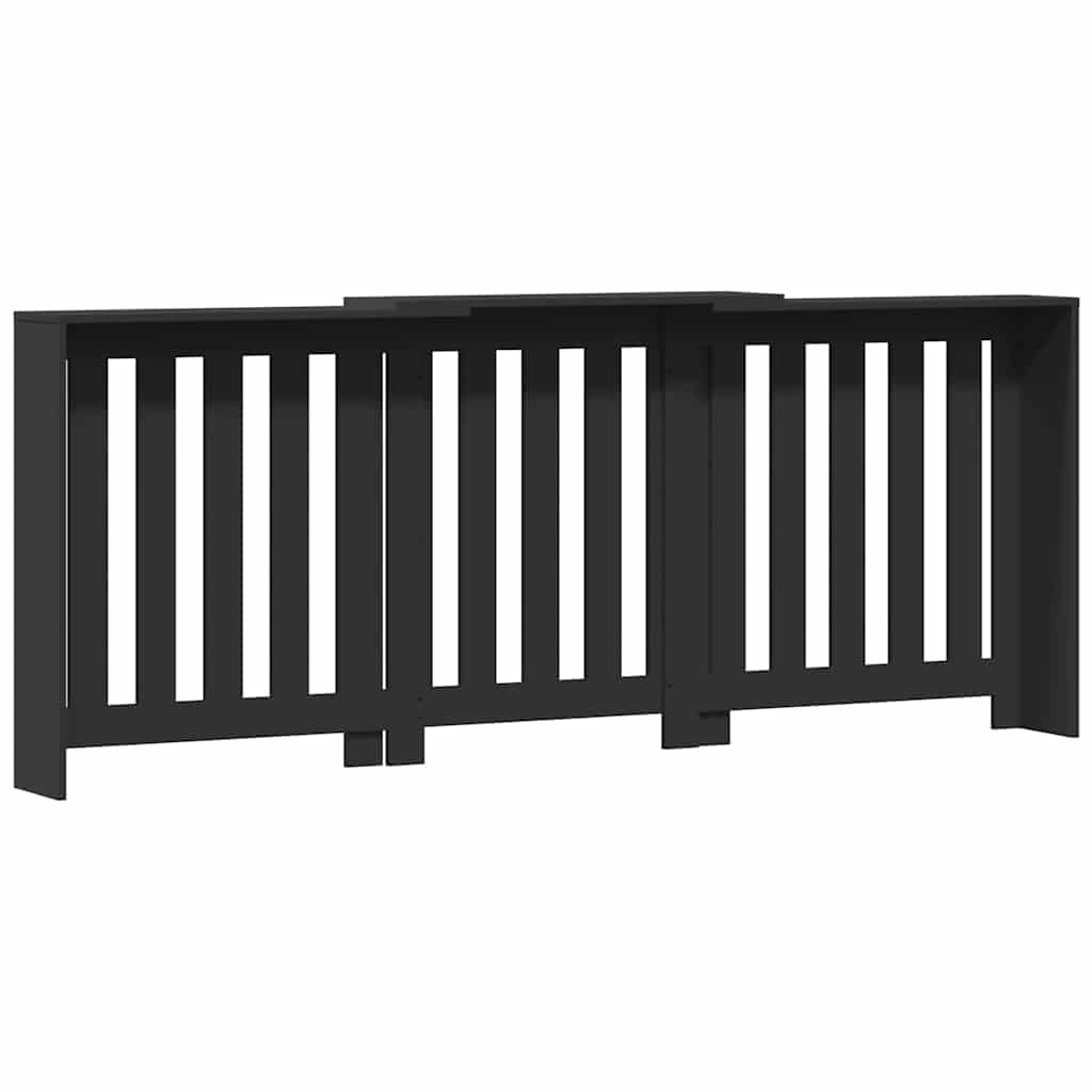 Copertura per radiatori Nero 205 x 21,5 x 83,5 cm