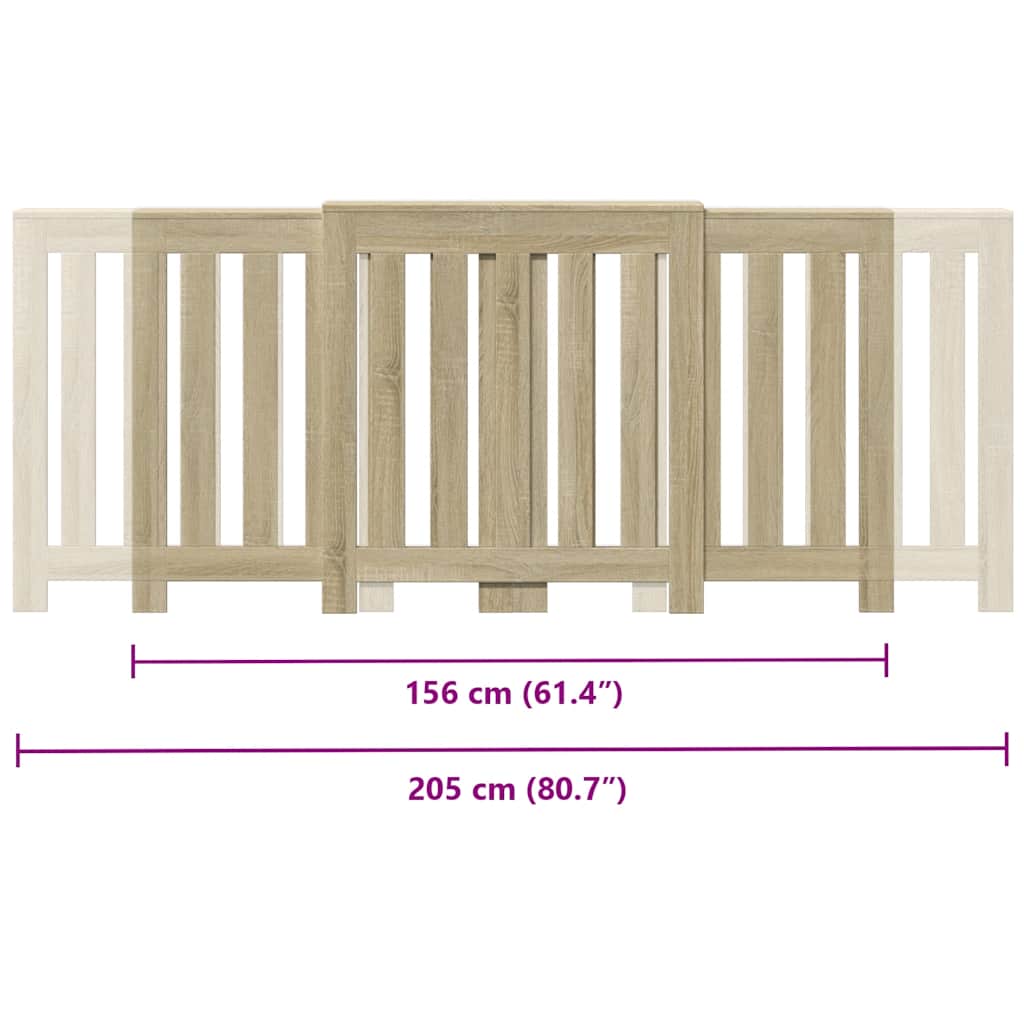Copertura per radiatori Rovere Sonoma 205 x 21,5 x 83,5 cm