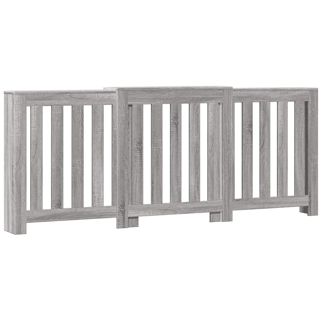 Copertura per radiatori Sonoma grigio 205 x 21,5 x 83,5 cm