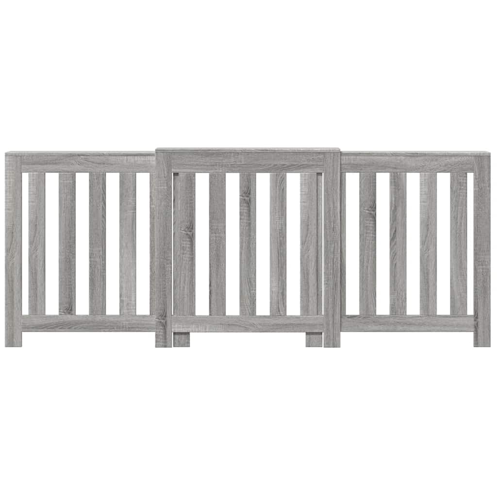 Copertura per radiatori Sonoma grigio 205 x 21,5 x 83,5 cm