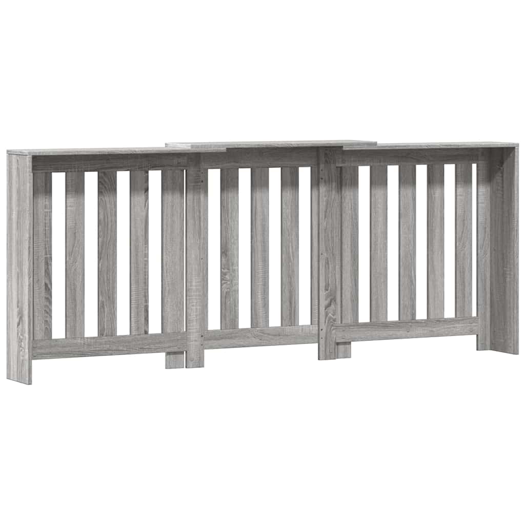 Copertura per radiatori Sonoma grigio 205 x 21,5 x 83,5 cm