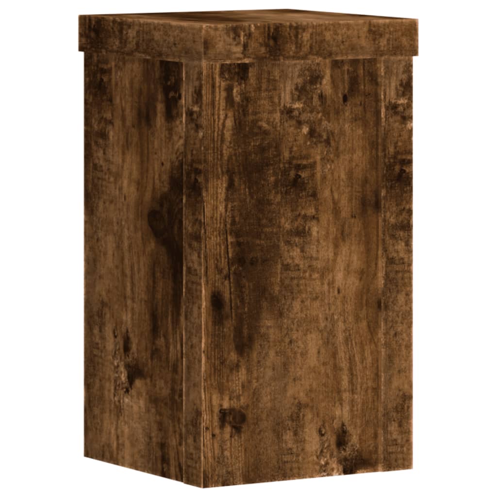 Supporti per Piante 2 pz Rovere 10x10x18 cm Legno Multistrato