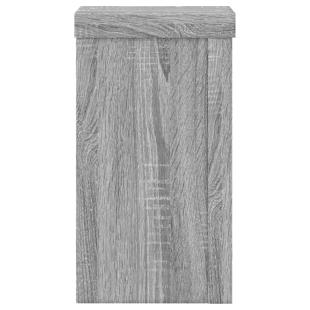 Supporti per Piante 2 pz Grigio 10x10x18 cm in Multistrato