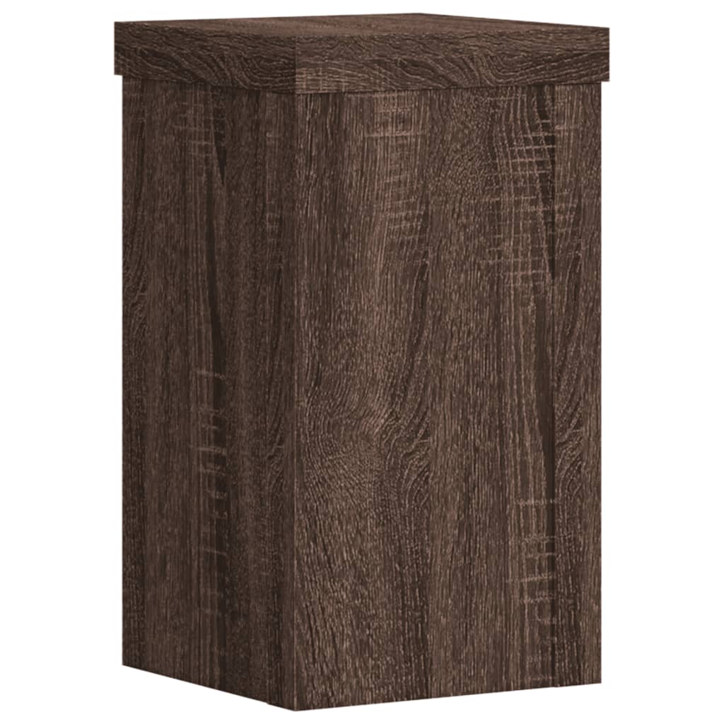 Supporti per Piante 2 pz Marrone 10x10x18 cm Legno Multistrato