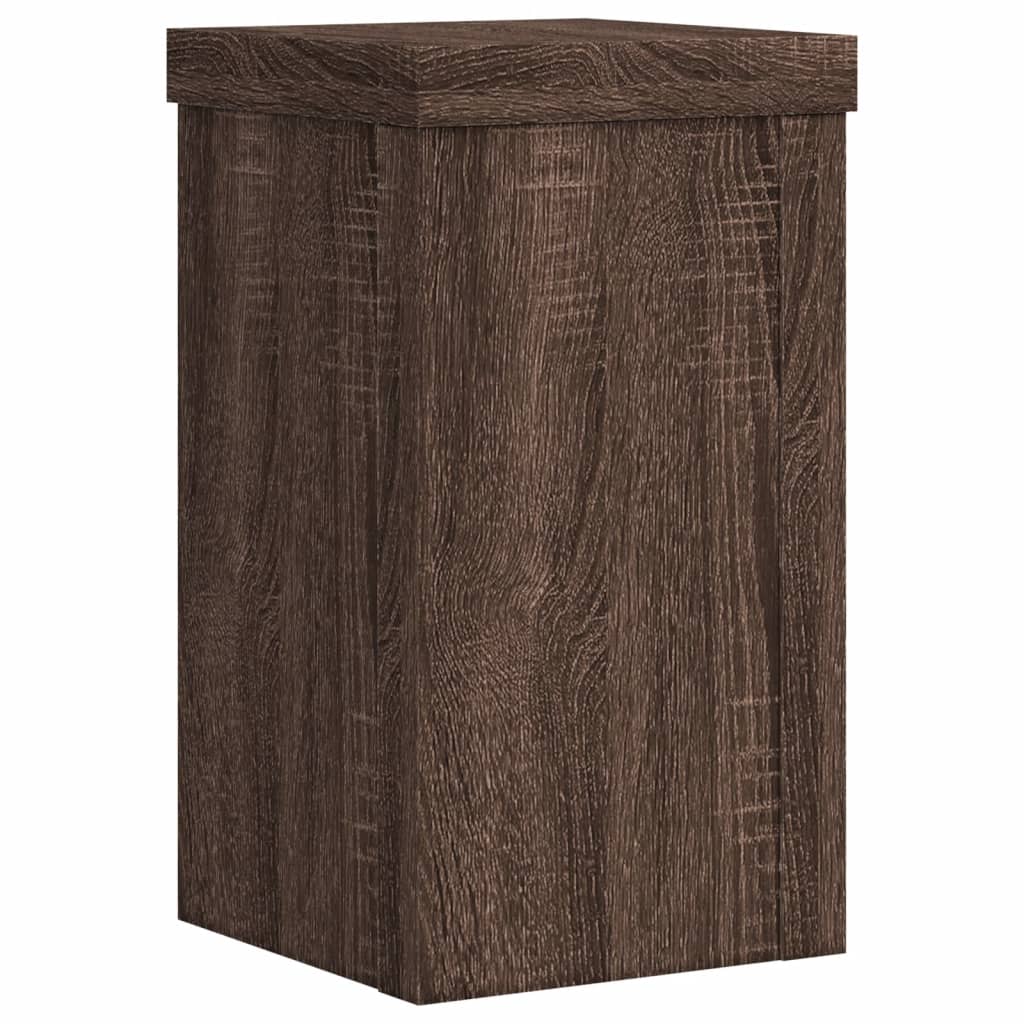 Supporti per Piante 2 pz Marrone 10x10x18 cm Legno Multistrato