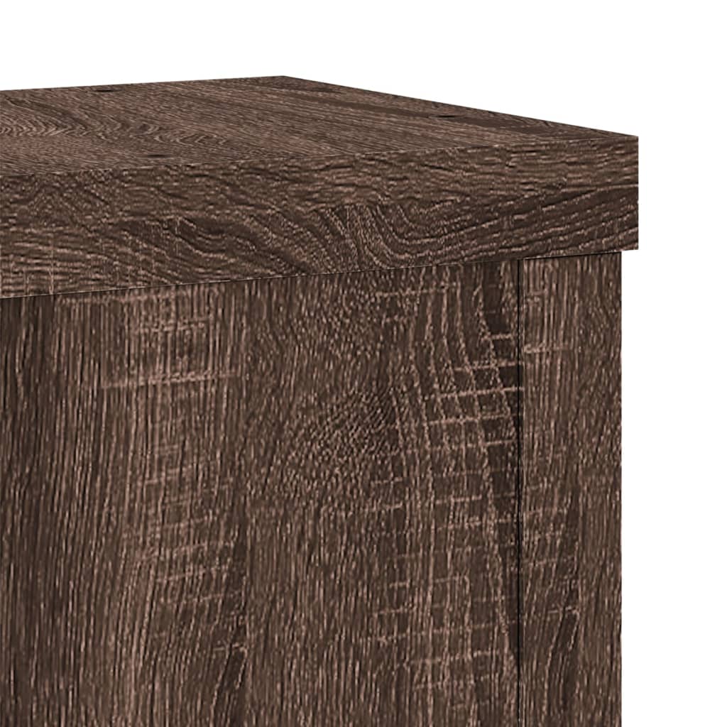 Supporti per Piante 2 pz Marrone 10x10x18 cm Legno Multistrato