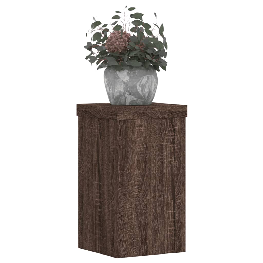 Supporti per Piante 2 pz Marrone 10x10x18 cm Legno Multistrato