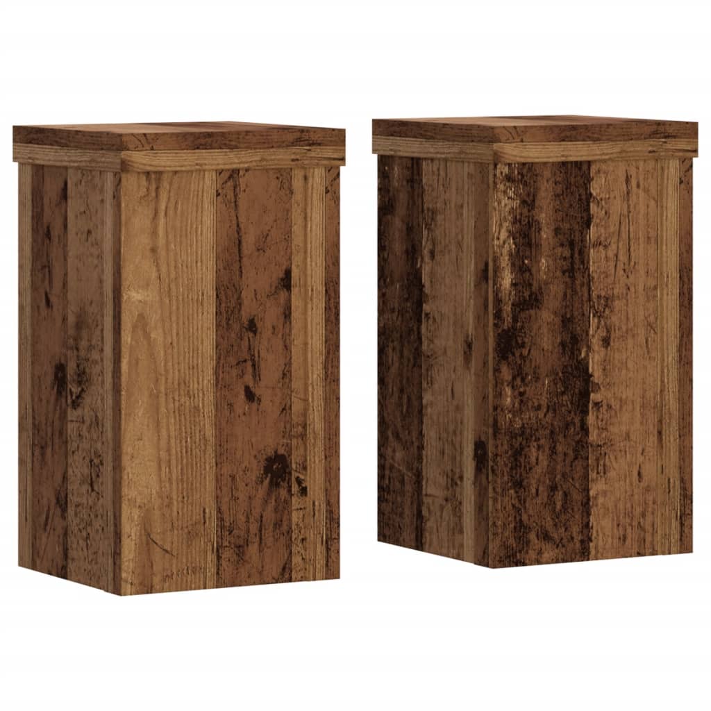 Supporti per Piante 2 pz Legno 10x10x18 cm Legno Multistrato