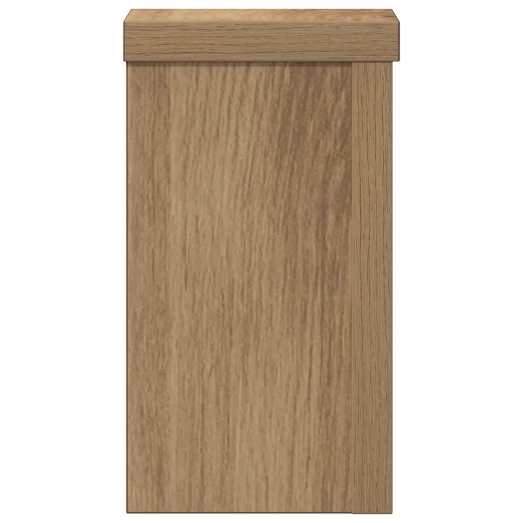 Supporti per Piante 2 pz Rovere 10x10x18 cm in Multistrato