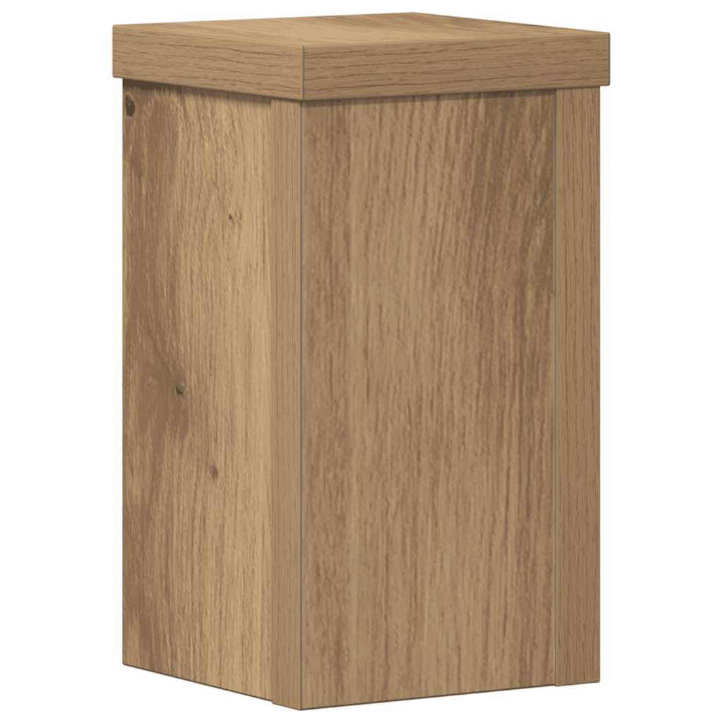 Supporti per Piante 2 pz Rovere 10x10x18 cm in Multistrato
