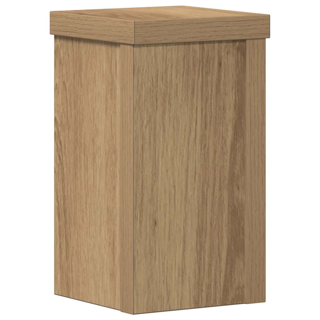 Supporti per Piante 2 pz Rovere 10x10x18 cm in Multistrato