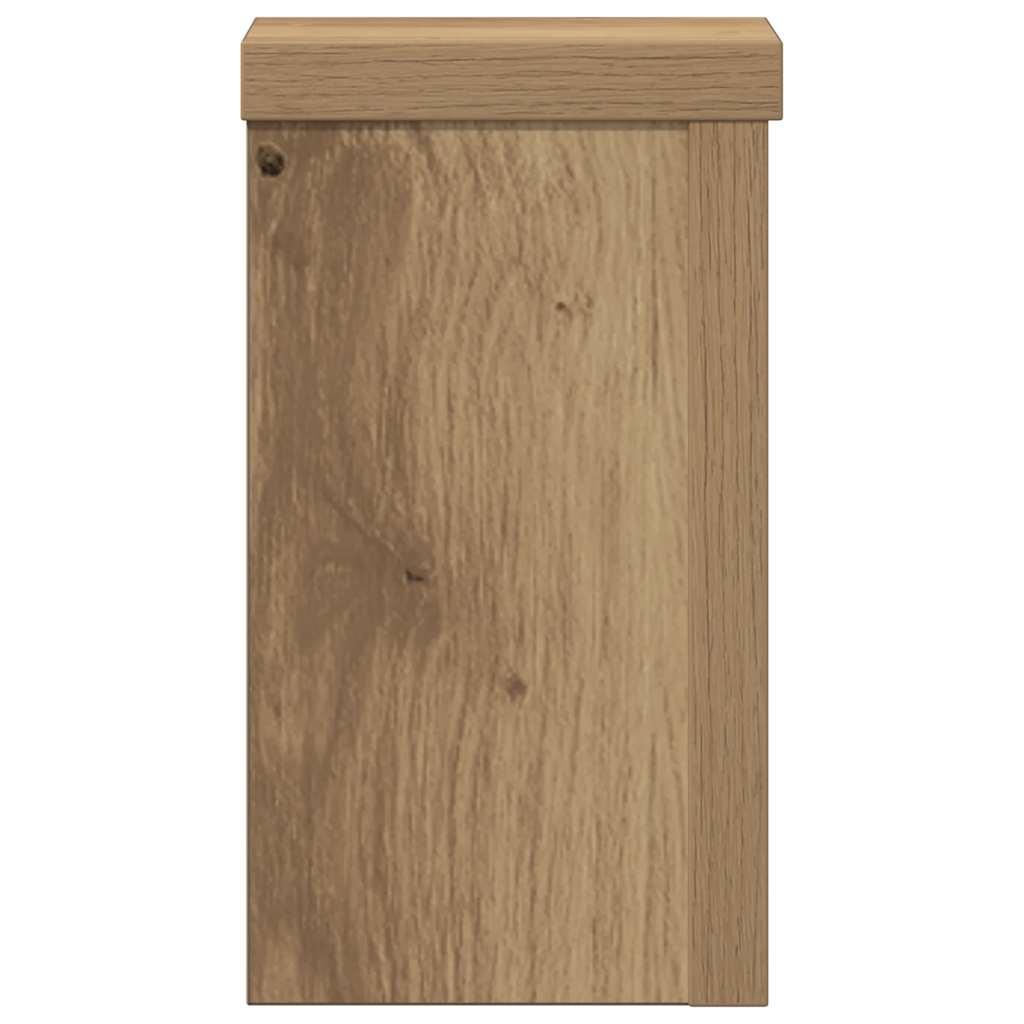 Supporti per Piante 2 pz Rovere 10x10x18 cm in Multistrato